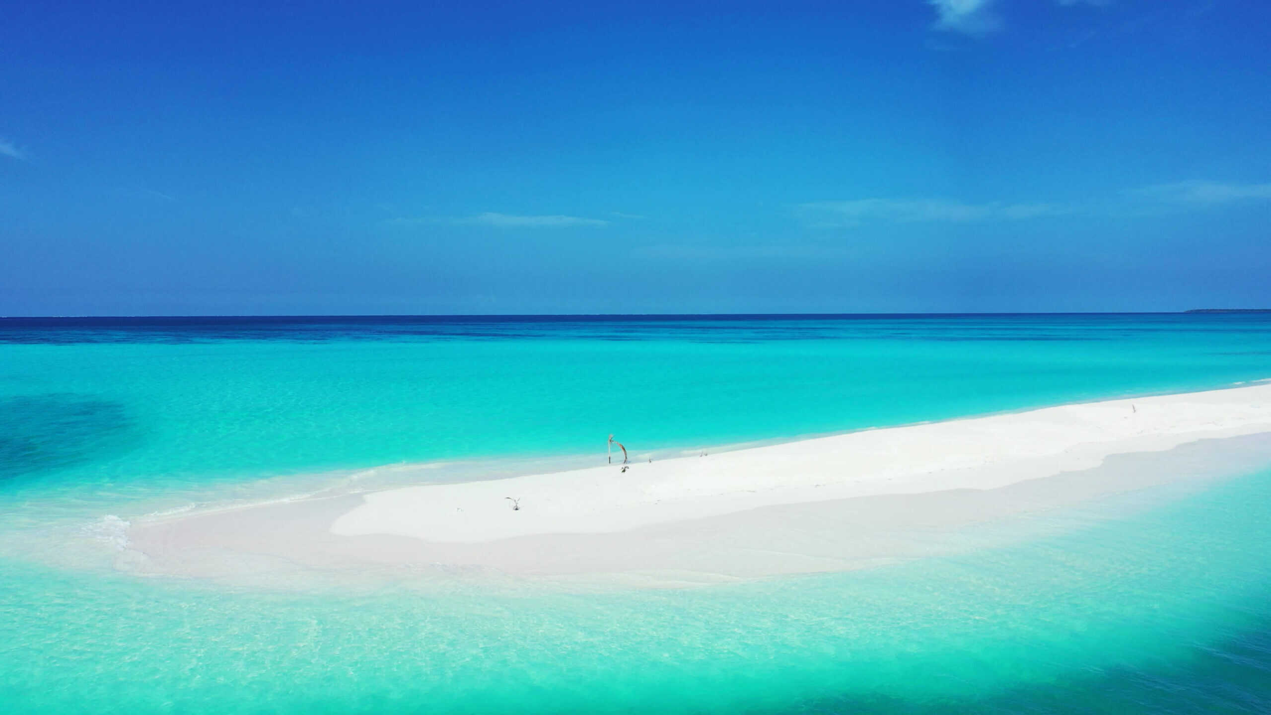 A long stretch of white sandbar surrounded by clear turquoise water under a blue sky, one of the untouched Hidden Philippine Beaches.