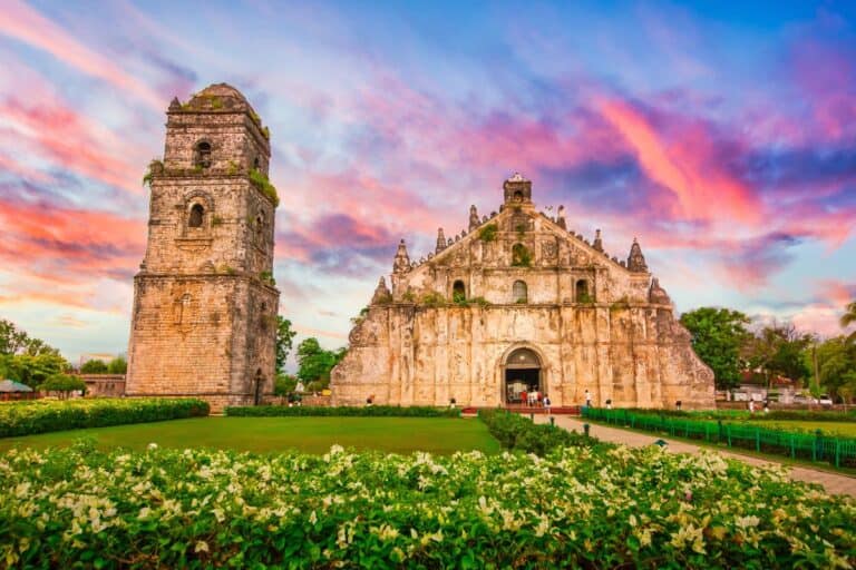 The historic coral-stone Paoay Church, a masterpiece of baroque architecture in Ilocos Norte.
