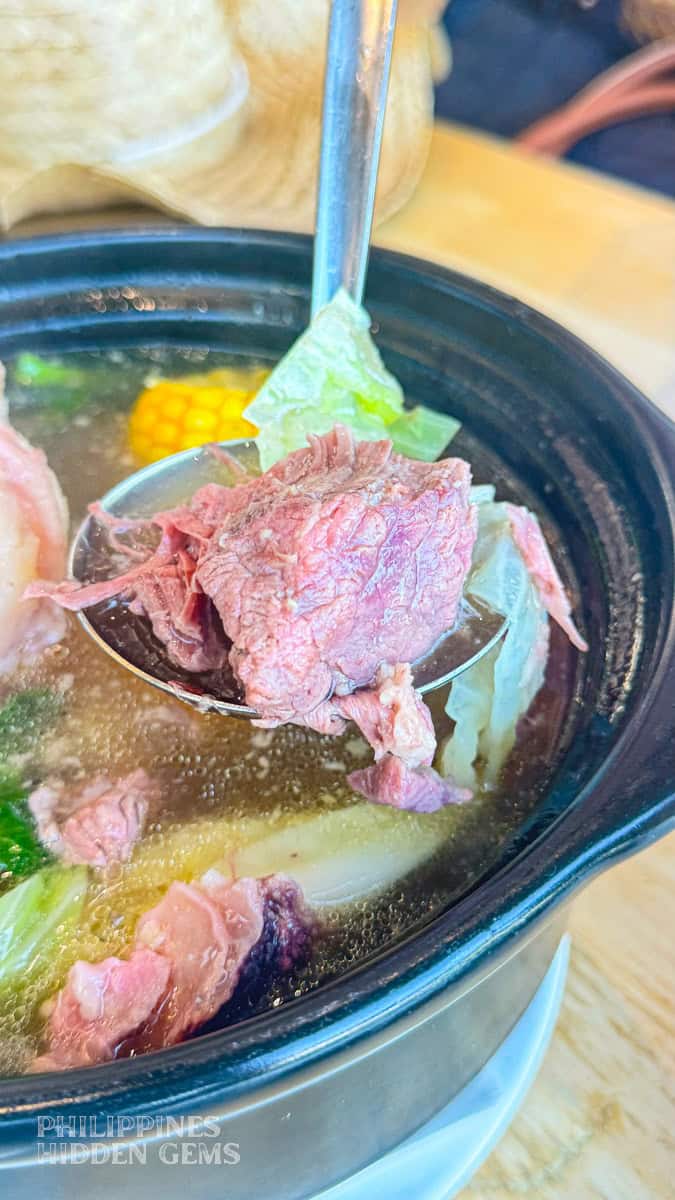 Bulalo soup meat.