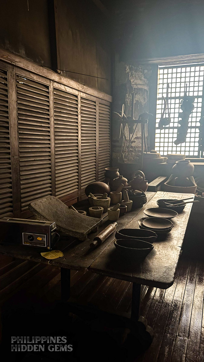 An old wooden Filipino dirty kitchen.