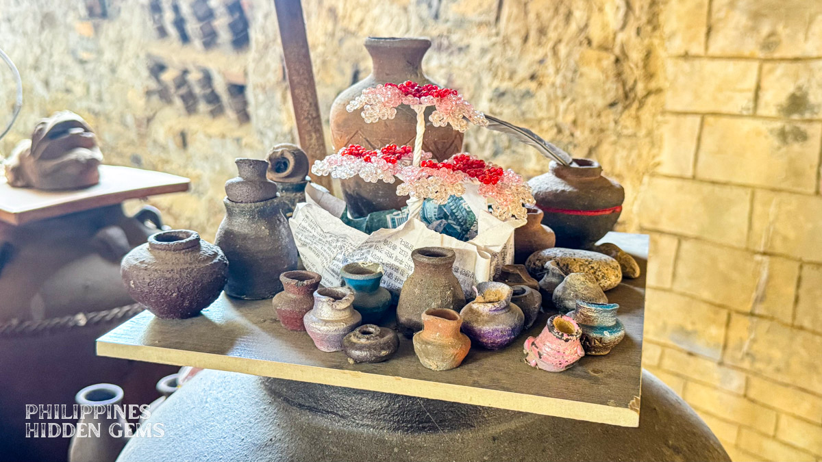 Small pieces of pottery.