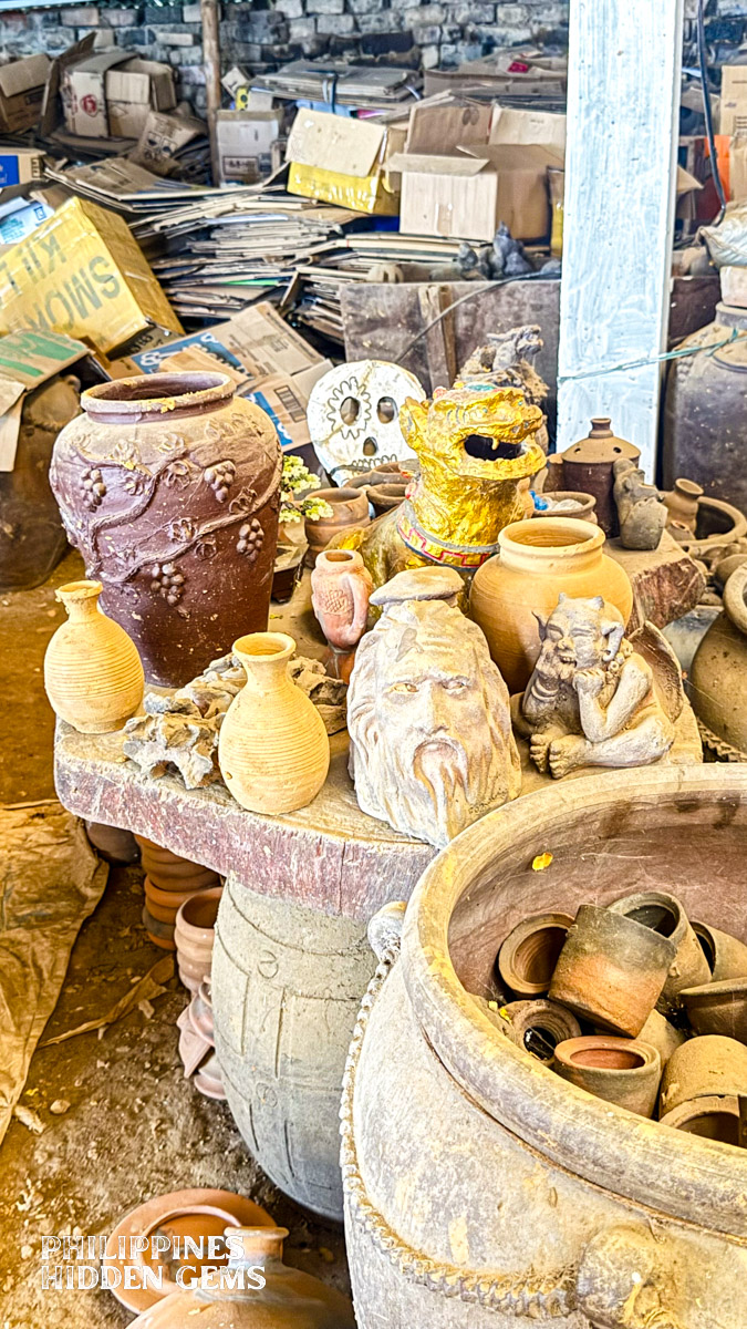 Various pottery and earthenware pieces.